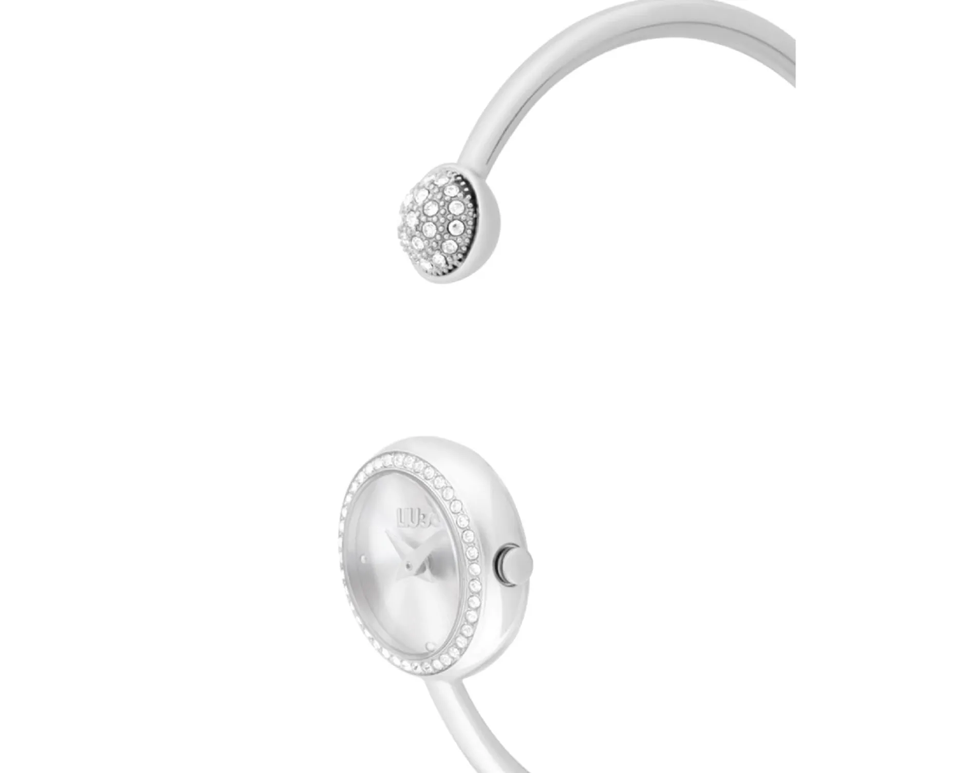 Orologio donna fashion decor acciaio quadrante bianco e bracciale acciaio e pietra blu Liu jo