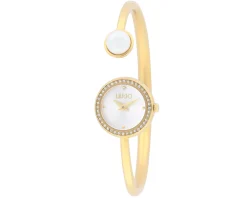 Orologio donna fashion decor acciaio quadrante bianco e bracciale acciaio e pietra blu Liu jo