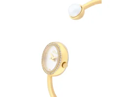 Orologio donna fashion decor acciaio quadrante bianco e bracciale acciaio e pietra blu Liu jo