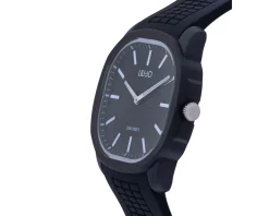 Orologio uomo darven acciaio quadrante nero e cinturino silicone nero Liu jo