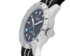Orologio uomo jullien acciaio quadrante nero e cinturino nylon nero Liu jo