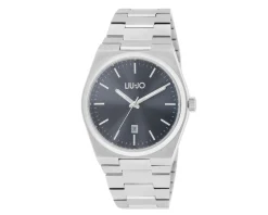 Orologio uomo lj cool acciaio quadrante nero e cinturino acciaio Liu jo