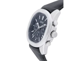Orologio uomo lj prime chrono acciaio quadrante nero e cinturino pelle nera Liu jo