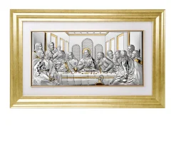 Pannello ultima cena con cornice oro Selezione zanolli