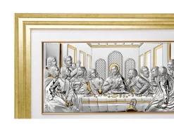Pannello ultima cena con cornice oro Selezione zanolli