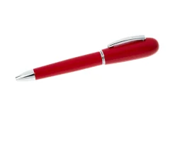 Penna a sfera classica lady con cappuccio in metallo laccato rosso Settelaghi