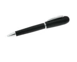 Penna a sfera classica lady con cappuccio in metallo laccato nero Settelaghi