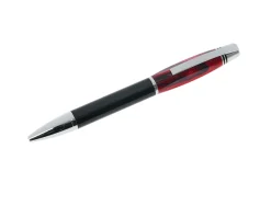 Penna a sfera con cappuccio bordeaux marmorizzato Settelaghi