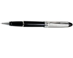 Penna roller ipsilon quadra argento nera Aurora