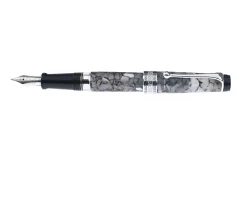 Penna stilografica optima auroloide screziata grigia Aurora