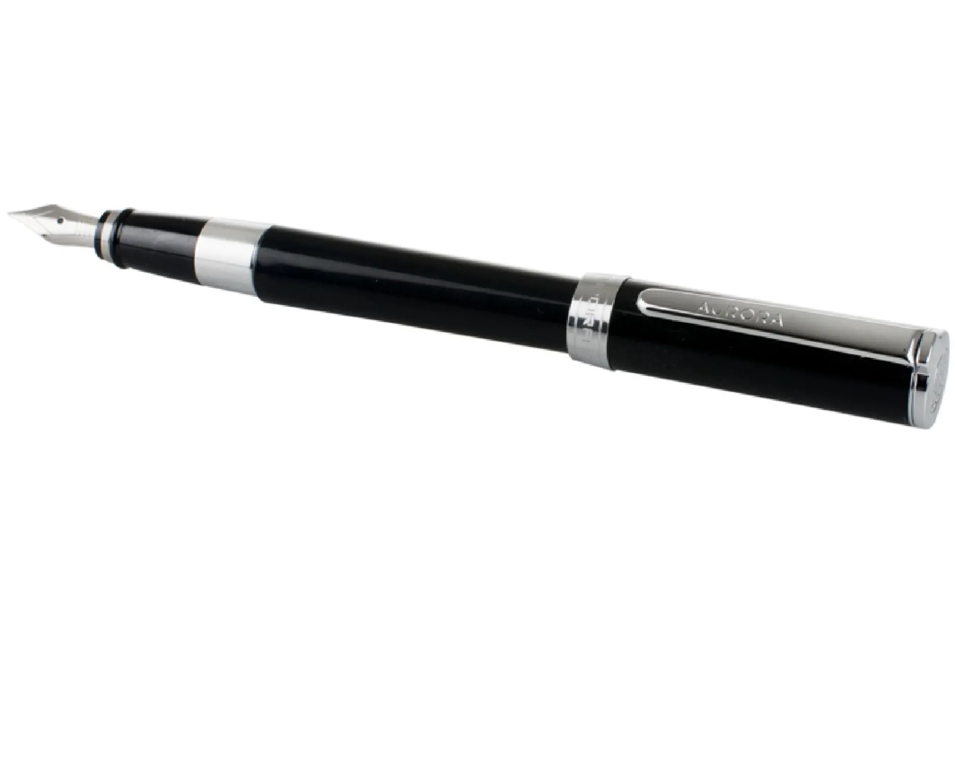 Penna stilografica tu resin nera Aurora