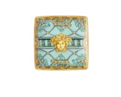 Piattino la scala del palazzo porcellana verde Versace