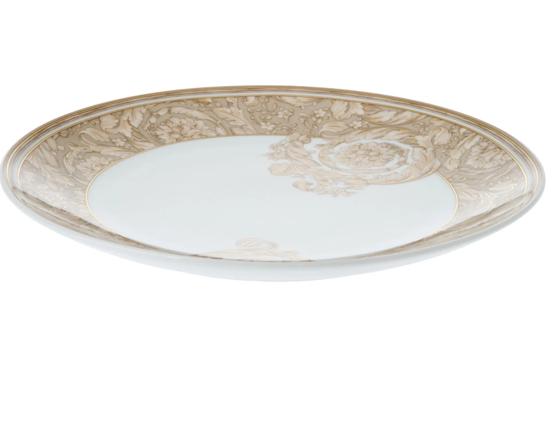 Piatto dessert barocco beige porcellana Versace