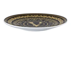 Piatto frutta virtus gala porcellana nero Versace