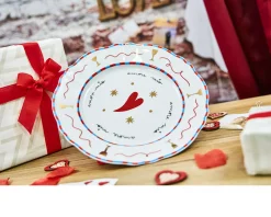 Piatto piano il frutto della passione porcellana cuore Bitossi home
