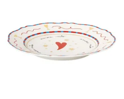 Piatto piano il frutto della passione porcellana cuore Bitossi home