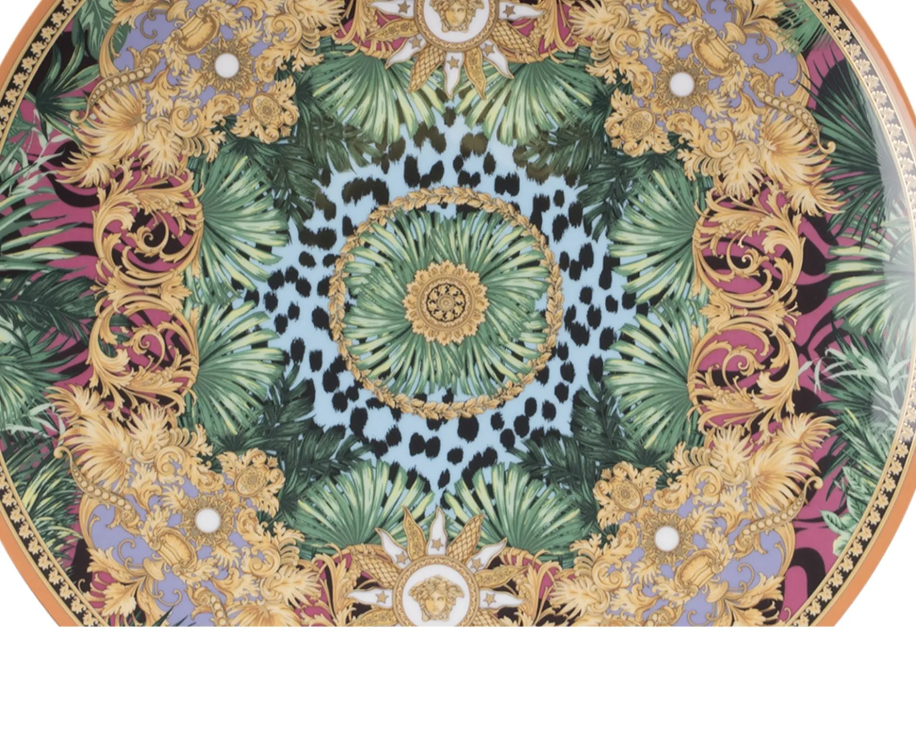 Piatto segnaposto jungle animalier wild porcellana Versace