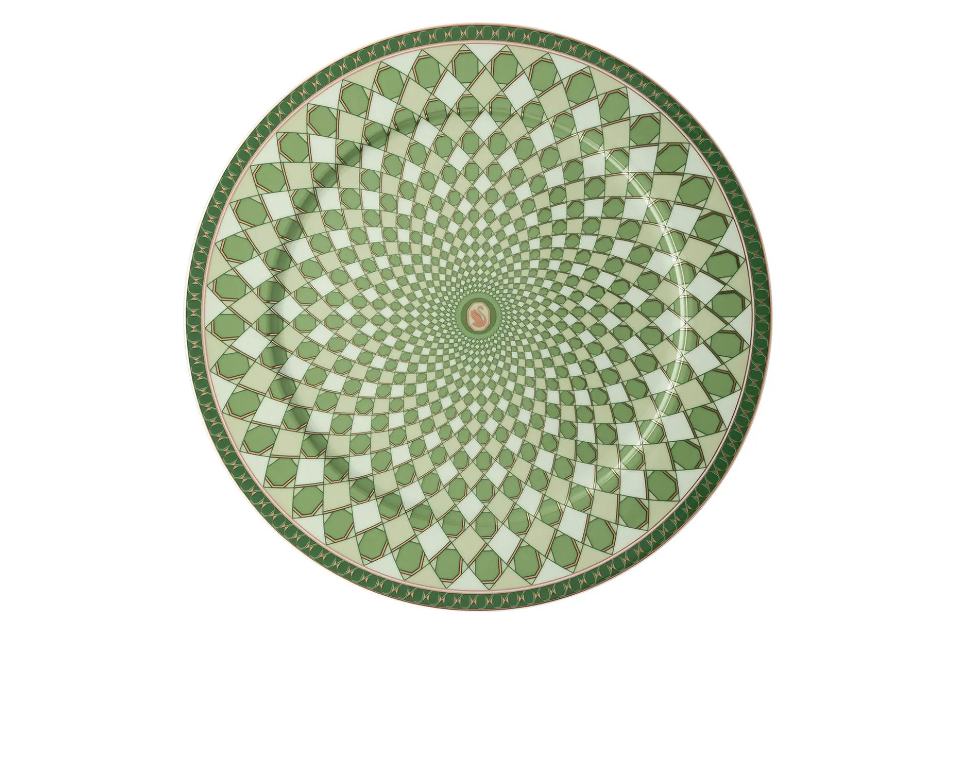 Piatto segnaposto signum fern porcellana Swarovski x rosenthal