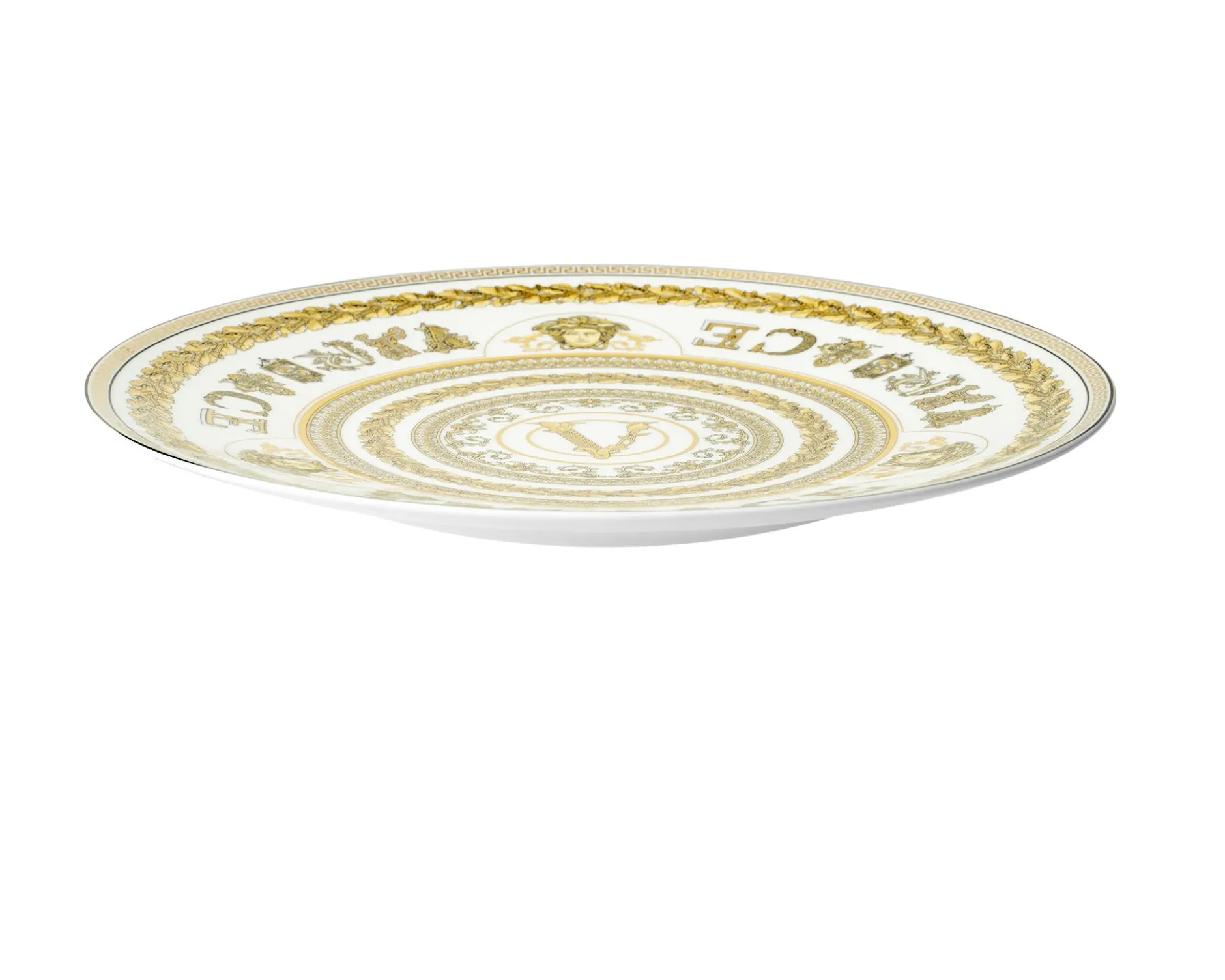 Piatto segnaposto virtus gala porcellana bianco Versace