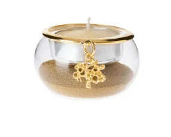 Portacandela oro con ciondolo albero della vita Selezione zanolli
