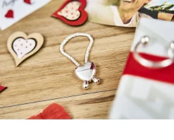 Portachiavi argento cappio con cuore Selezione zanolli