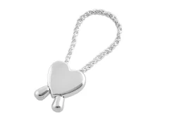 Portachiavi argento cappio con cuore Selezione zanolli