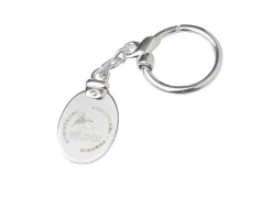 Portachiavi argento con piastrina ovale Selezione zanolli