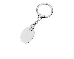 Portachiavi argento con piastrina ovale Selezione zanolli