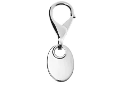 Portachiavi argento con piastrina ovale Selezione zanolli