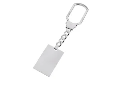 Portachiavi argento con piastrina rettangolare Selezione zanolli