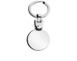 Portachiavi argento con piastrina tonda Selezione zanolli