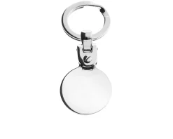 Portachiavi argento con piastrina tonda Selezione zanolli