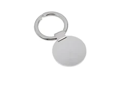 Portachiavi argento con piastrina tonda Selezione zanolli
