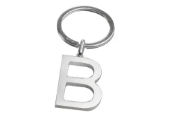 Portachiavi argento lettera b Selezione zanolli
