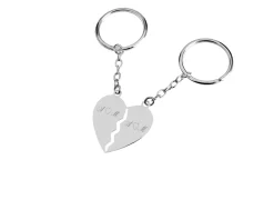 Portachiavi divisibile cuore argento Selezione zanolli