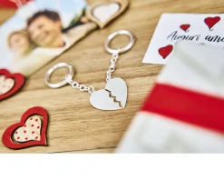 Portachiavi divisibile cuore argento Selezione zanolli