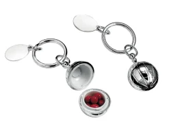 Portachiavi portapillole mondo silver plated Selezione zanolli