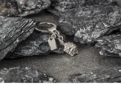 Portachiavi tartaruga argento con piastrina Selezione zanolli