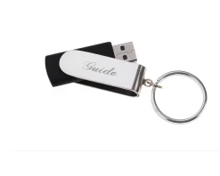Portachiavi usb con rivestimento in argento liscio con 8 giga di memoria Selezione zanolli