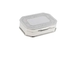 Portapillole ottagonale argento con incisione Selezione zanolli