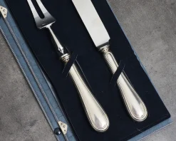Posate arrosto argento 2 pezzi in stile inglese usato ricondizionato Zanolli vintage