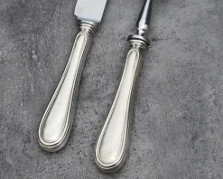 Posate arrosto argento 2 pezzi in stile inglese usato ricondizionato Zanolli vintage