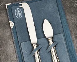 Posate formaggio argento 2 pezzi in stile barocchino usato ricondizionato Zanolli vintage