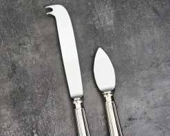 Posate formaggio argento 2 pezzi in stile barocchino usato ricondizionato Zanolli vintage