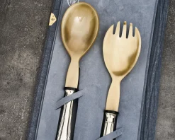 Posate insalata argento 2 pezzi in stile barocchino usato ricondizionato Zanolli vintage