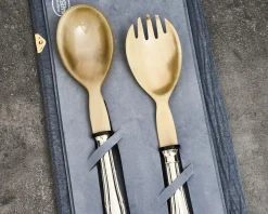 Posate insalata argento 2 pezzi in stile barocchino usato ricondizionato Zanolli vintage