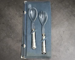 Posate insalata argento 2 pezzi in stile barocchino usato ricondizionato Zanolli vintage