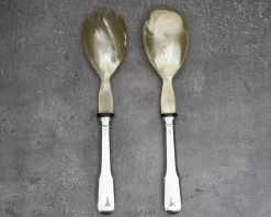 Posate insalata argento 2 pezzi in stile cardinale usato ricondizionato Zanolli vintage