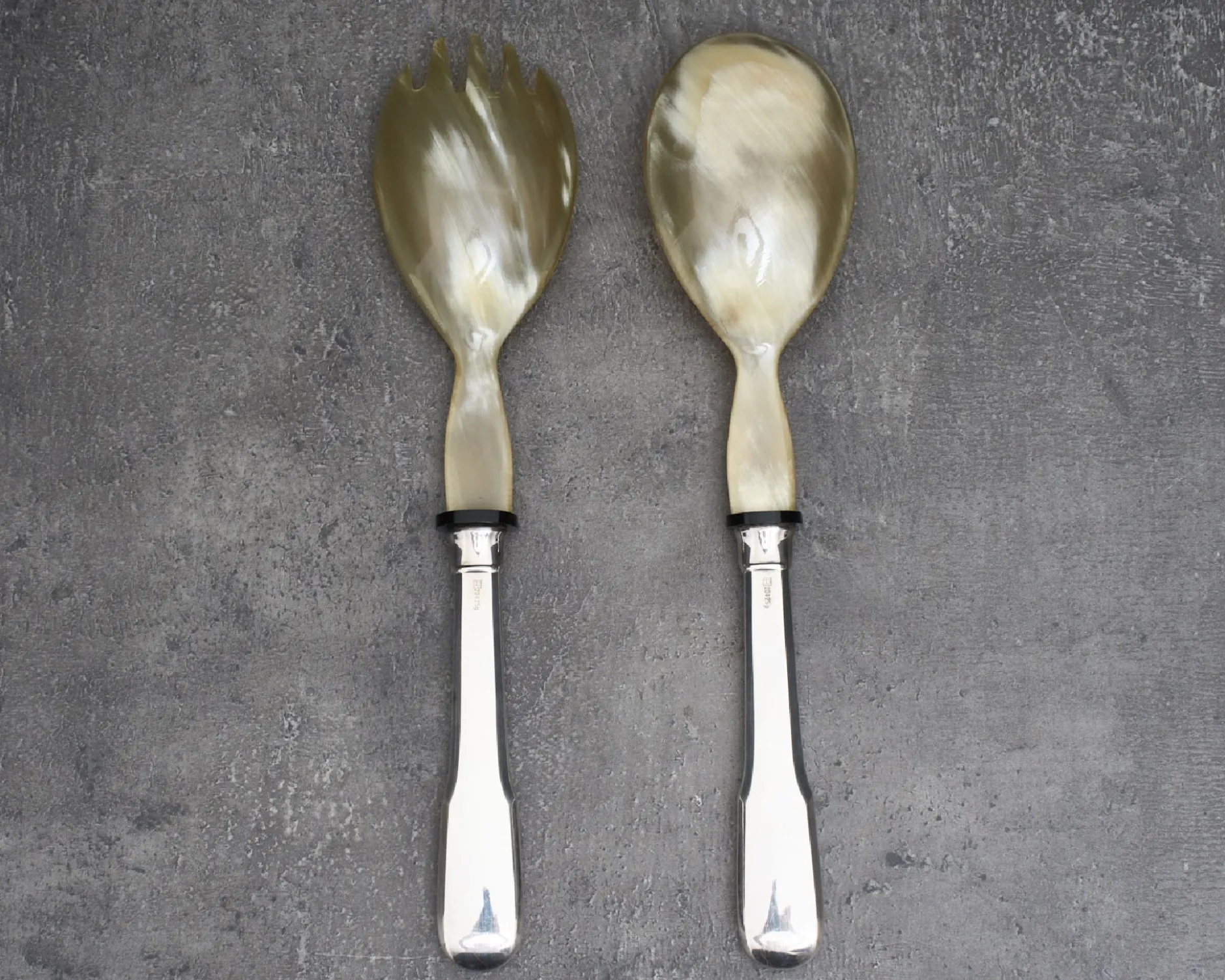 Posate insalata argento 2 pezzi in stile cardinale usato ricondizionato Zanolli vintage