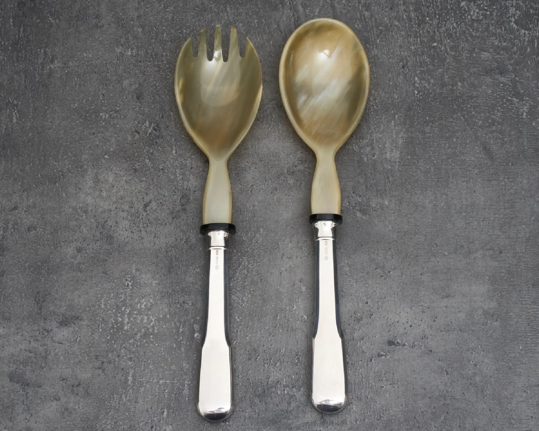 Posate insalata argento 2 pezzi in stile cardinale usato ricondizionato Zanolli vintage